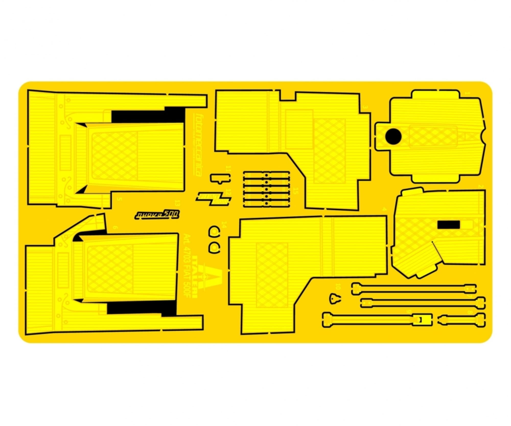 Plastikmodellbau von Italeri 1-12 fiat 500f 1968 version