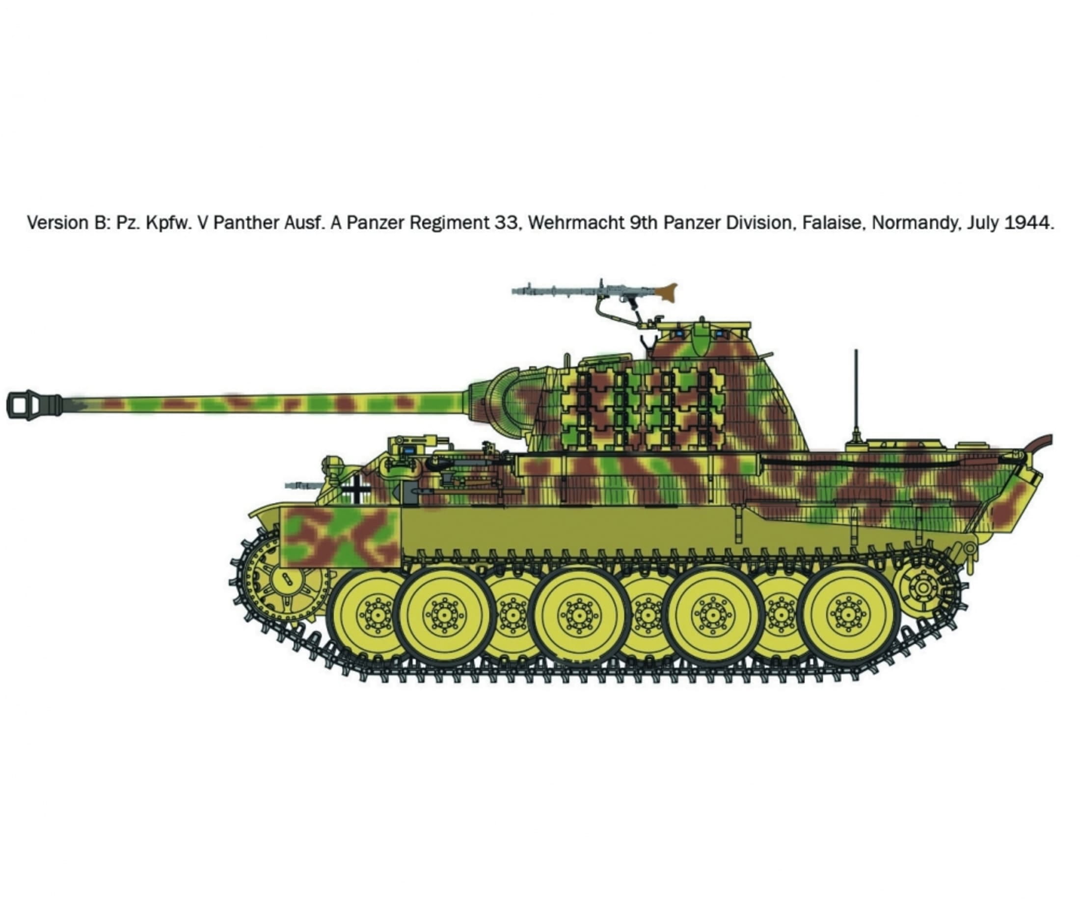 Italeri 1_72 Panzer Kpfw_ V Panther Ausf. A Plastik Modellbausatz - RC-Zubehoer