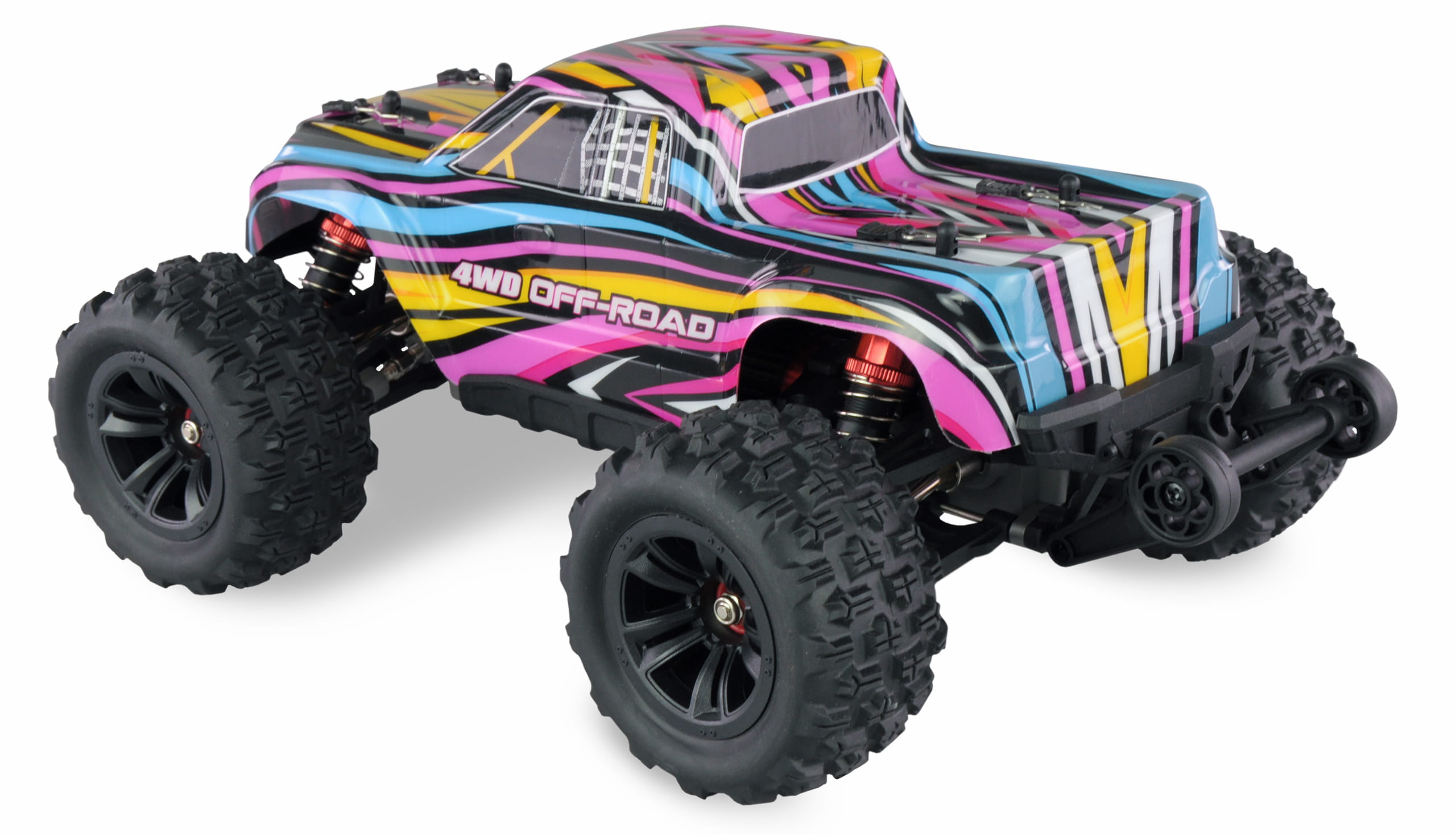 Amewi Hyper GO Monstertruck Brushless 4WD 1_16 RTR Blau rot Offroad Amewi Hyper GO Monstertruck Brushless 4WD 1_16 RTR – Blau_rot - Offroad Racing Modell