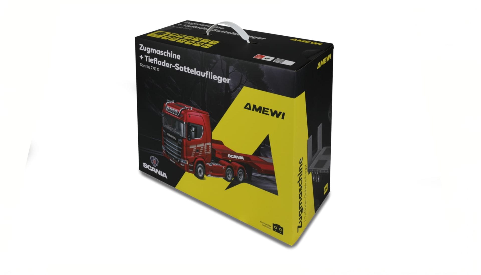 Amewi Scania 770 S 1:18 RC LKW mit Tieflader RTR