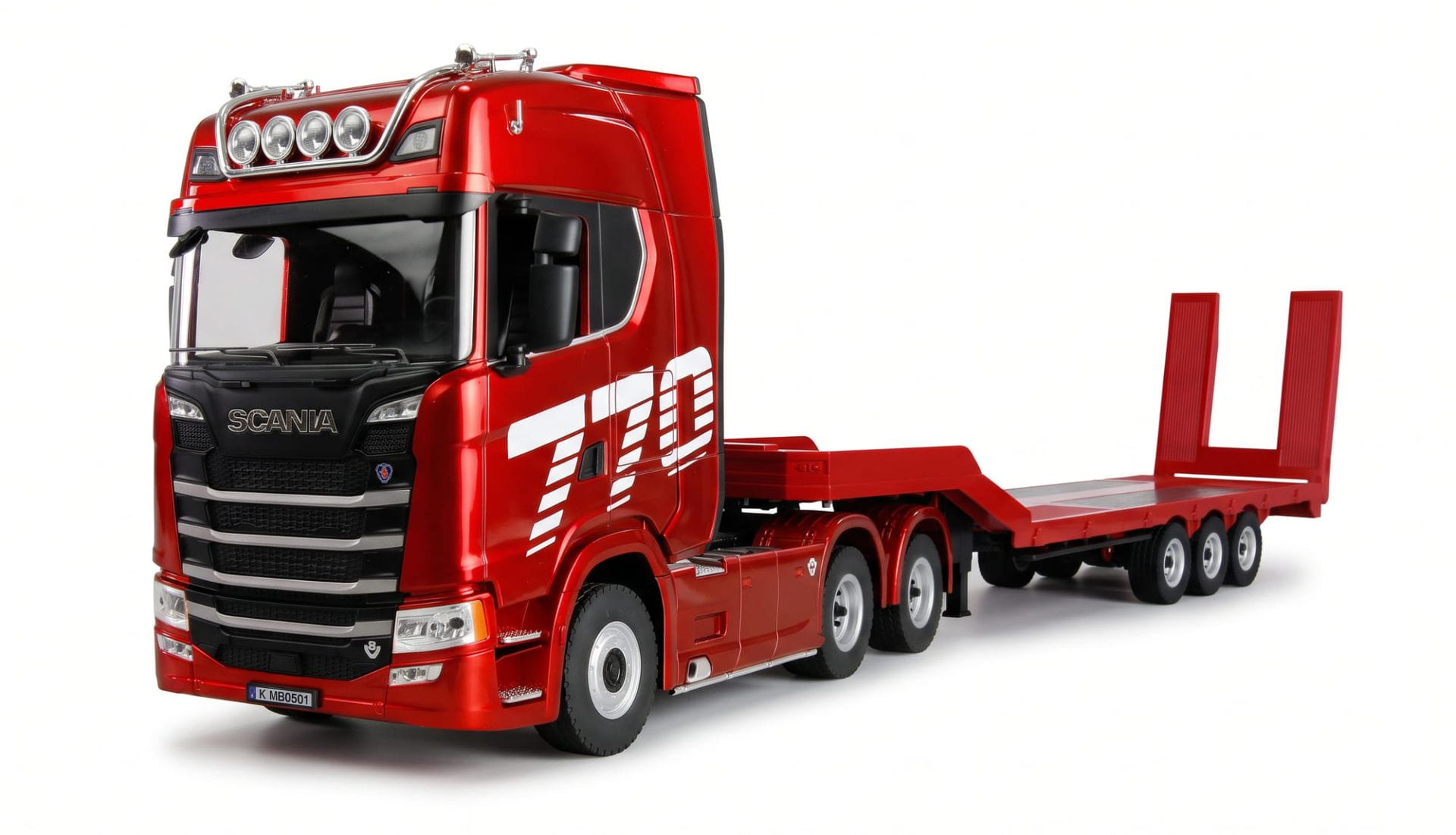 Amewi Scania 770 S 1:18 RC LKW mit Tieflader RTR